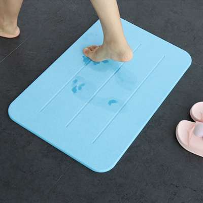 Custom water absorbing antislip instant drying bath mat for bathroom floor