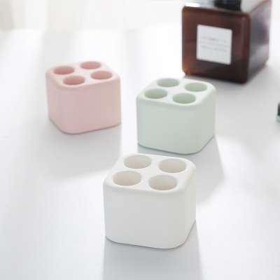 Eco-friendly Hotel Bathroom Diatomite Customized Toothbrush Set Holder