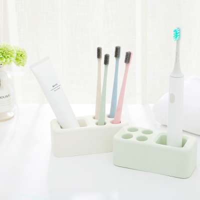 Absorbent Bathroom Natural Diatomite Toothpaste Dispenser Toothbrush Holder